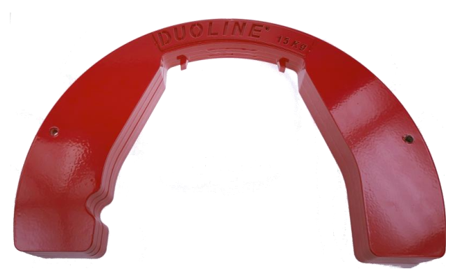 DUOLINE verzwaringsgewicht rood 15 kg.